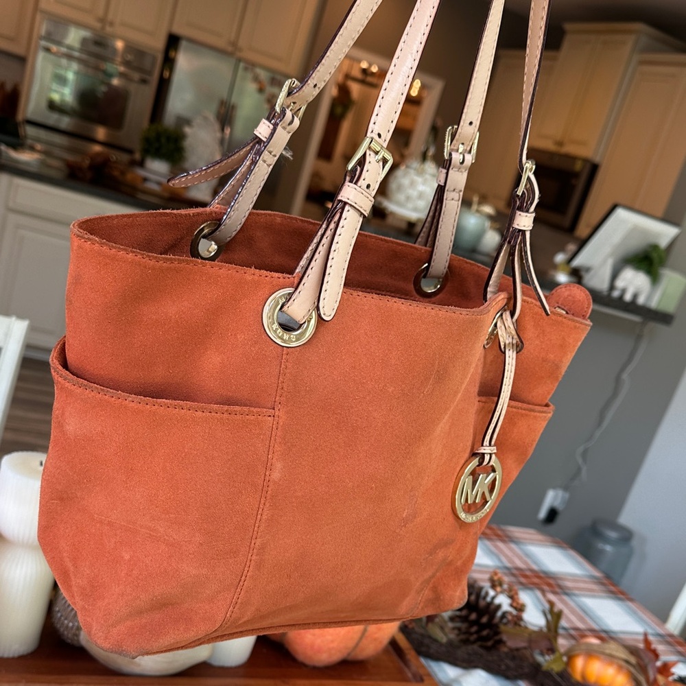 Michael Kors Burnt Orange Tote Bag